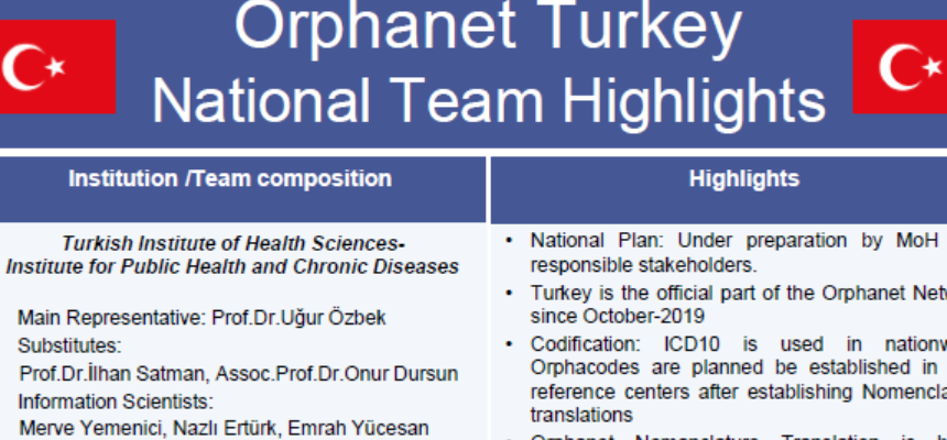 2020 Orphanet Yıllık Toplantısında Orphanet Türkiye faaliyetleri poster olarak sunuldu.